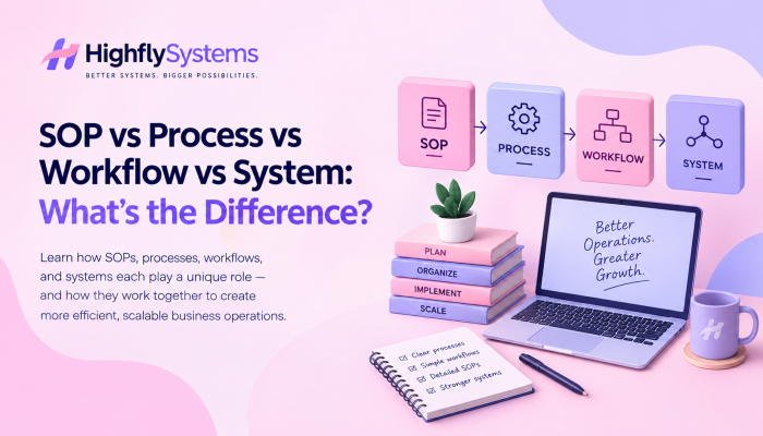 SOPs vs process vs workflow vs systems